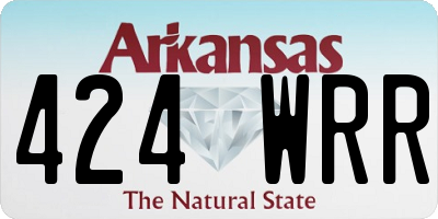 AR license plate 424WRR