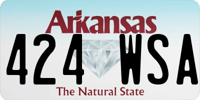 AR license plate 424WSA