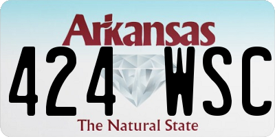 AR license plate 424WSC