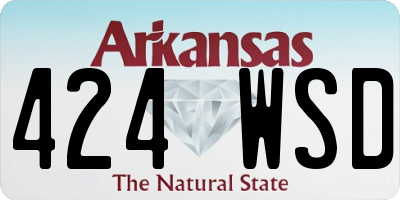 AR license plate 424WSD