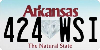AR license plate 424WSI