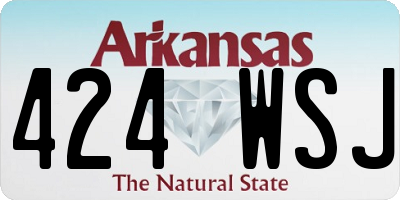 AR license plate 424WSJ