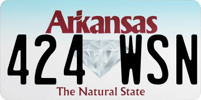 AR license plate 424WSN