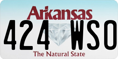 AR license plate 424WSO