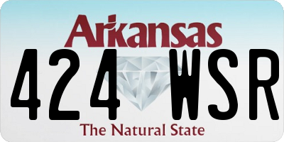 AR license plate 424WSR