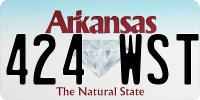 AR license plate 424WST