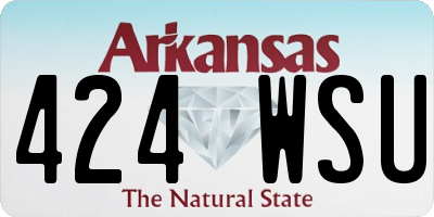 AR license plate 424WSU