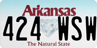 AR license plate 424WSW
