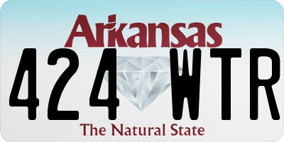 AR license plate 424WTR