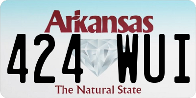 AR license plate 424WUI