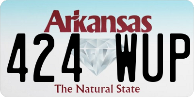 AR license plate 424WUP