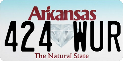 AR license plate 424WUR