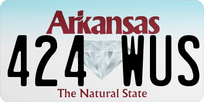 AR license plate 424WUS