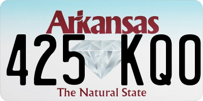 AR license plate 425KQO