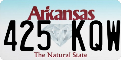 AR license plate 425KQW
