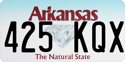 AR license plate 425KQX