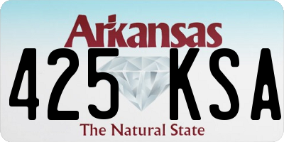 AR license plate 425KSA