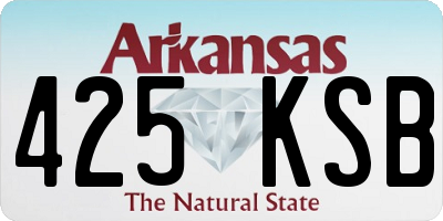 AR license plate 425KSB