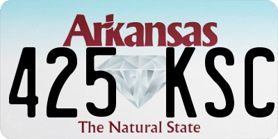 AR license plate 425KSC