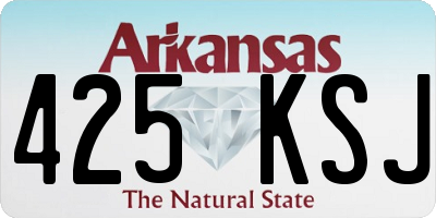 AR license plate 425KSJ