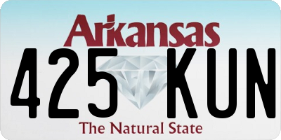 AR license plate 425KUN