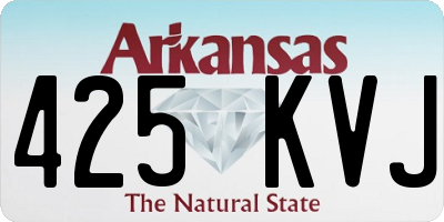 AR license plate 425KVJ