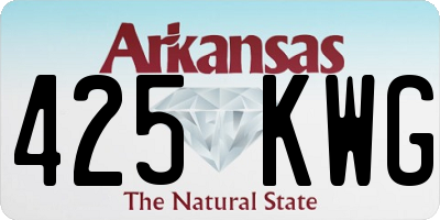 AR license plate 425KWG