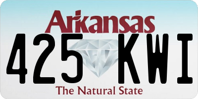 AR license plate 425KWI
