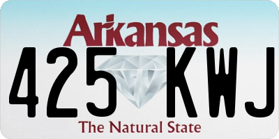 AR license plate 425KWJ