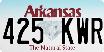 AR license plate 425KWR