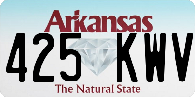 AR license plate 425KWV