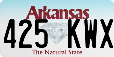 AR license plate 425KWX
