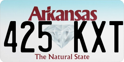 AR license plate 425KXT