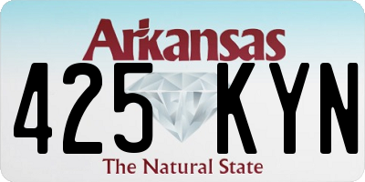 AR license plate 425KYN