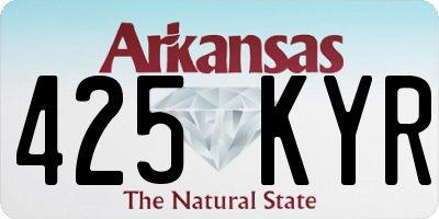 AR license plate 425KYR