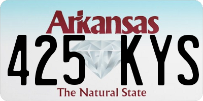 AR license plate 425KYS