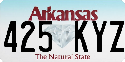 AR license plate 425KYZ