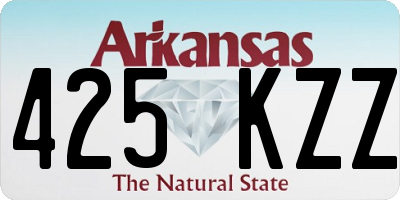AR license plate 425KZZ