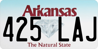 AR license plate 425LAJ