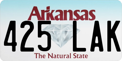 AR license plate 425LAK