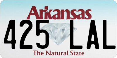 AR license plate 425LAL