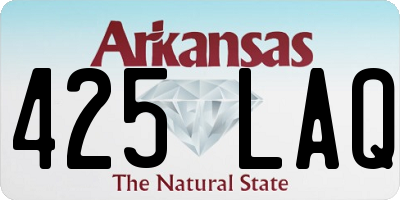 AR license plate 425LAQ