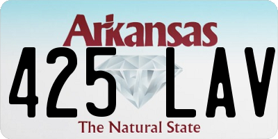 AR license plate 425LAV