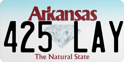 AR license plate 425LAY