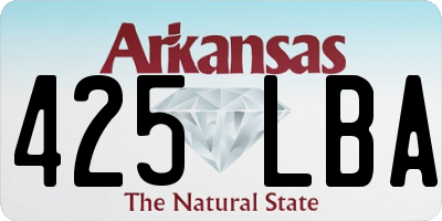 AR license plate 425LBA
