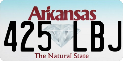 AR license plate 425LBJ