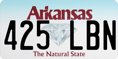 AR license plate 425LBN