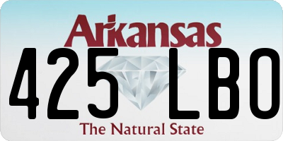 AR license plate 425LBO