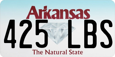 AR license plate 425LBS