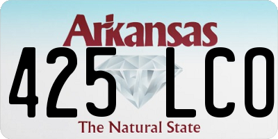 AR license plate 425LCO